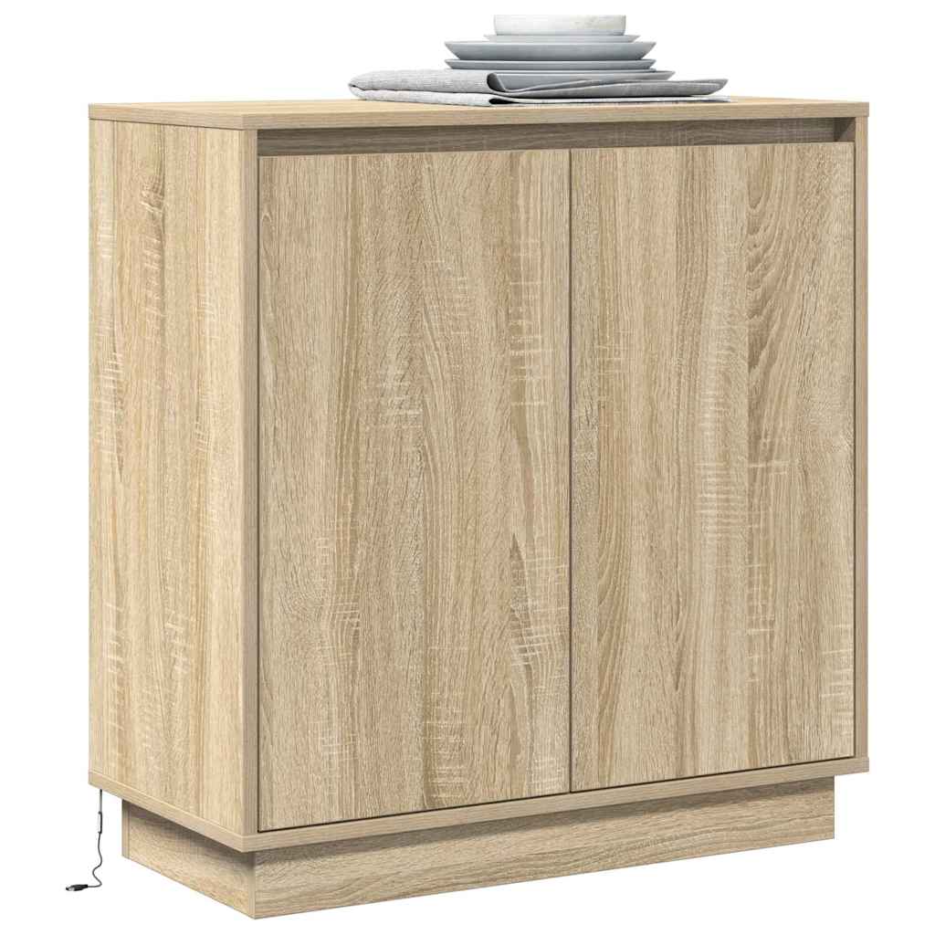 LED-Sideboard für Sonoma-Eiche 71 x 34,5 x 75 cm Holzwerkstoff