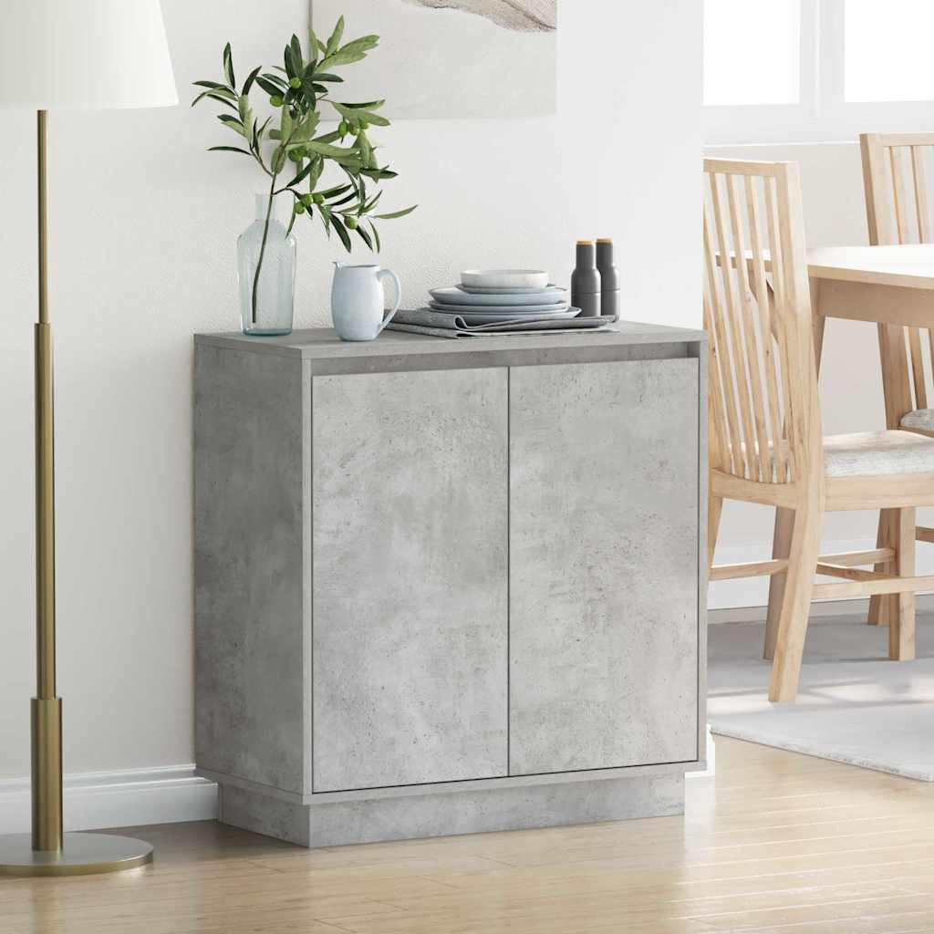 LED-Sideboard für Betongrau 71 x 34,5 x 75 cm Holzwerkstoff
