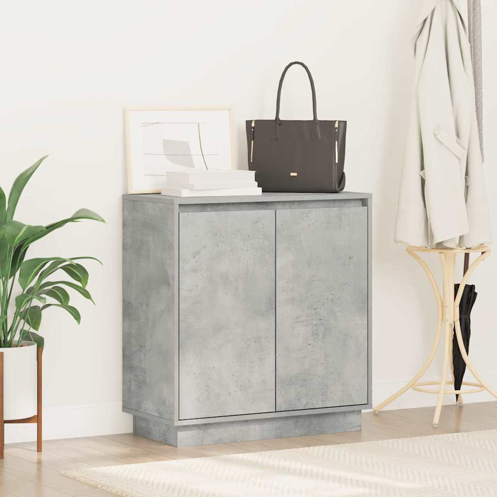 LED-Sideboard für Betongrau 71 x 34,5 x 75 cm Holzwerkstoff