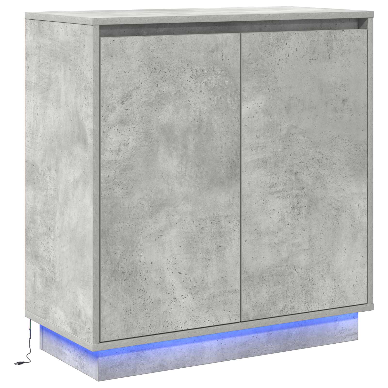 LED-Sideboard für Betongrau 71 x 34,5 x 75 cm Holzwerkstoff