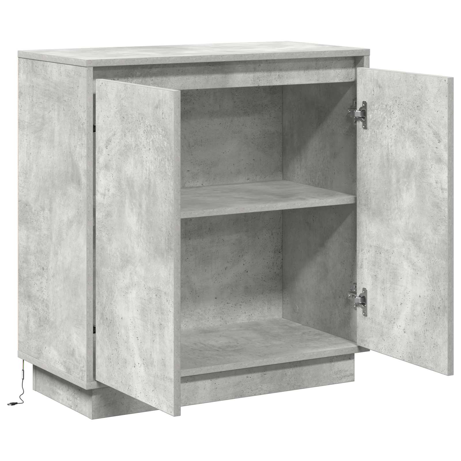 LED-Sideboard für Betongrau 71 x 34,5 x 75 cm Holzwerkstoff