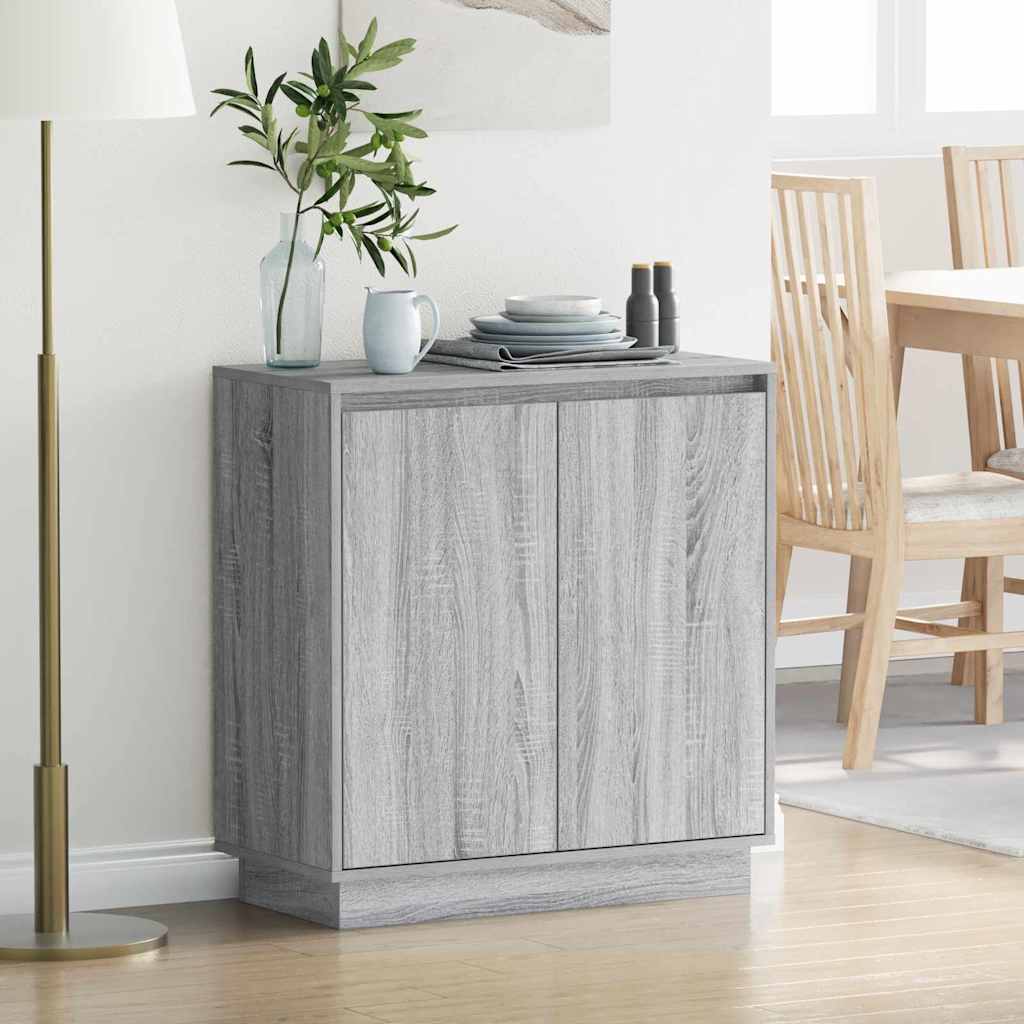 LED-Sideboard für Graues Sonoma 71 x 34,5 x 75 cm