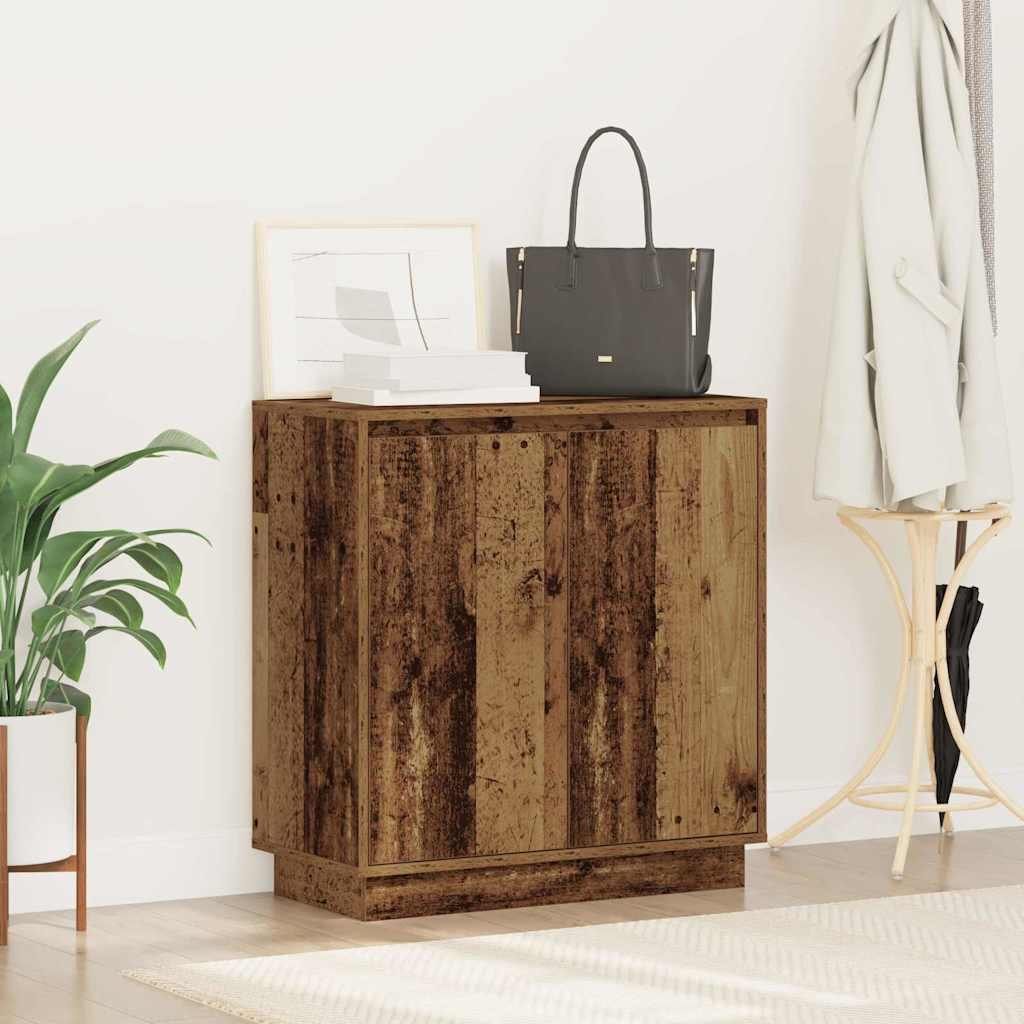 LED-Sideboard für Altholz 71 x 34,5 x 75 cm Holzwerkstoff