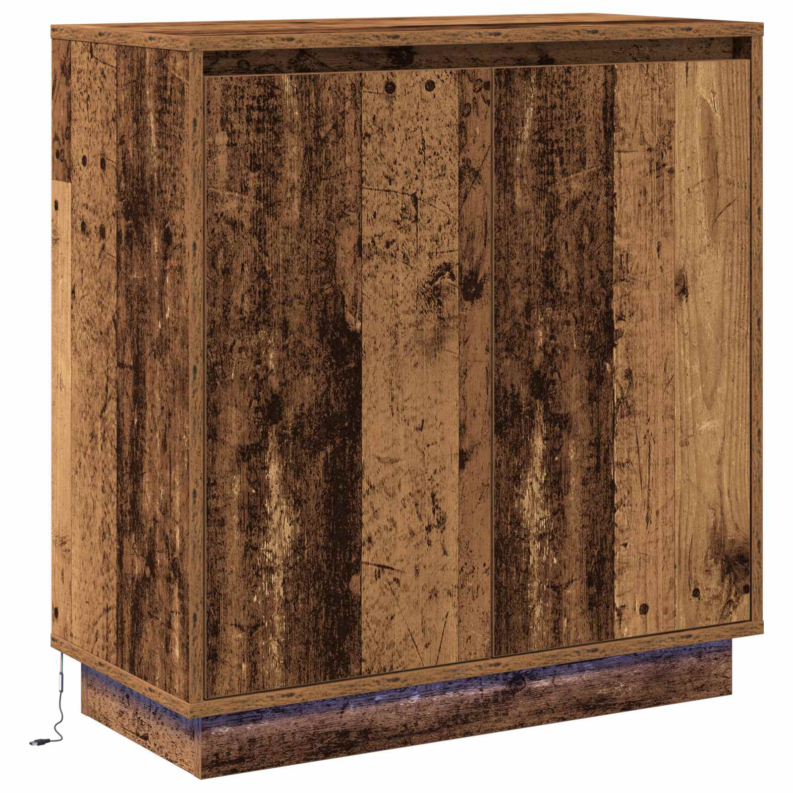 LED-Sideboard für Altholz 71 x 34,5 x 75 cm Holzwerkstoff