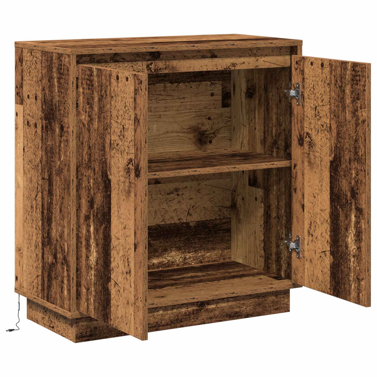 LED-Sideboard für Altholz 71 x 34,5 x 75 cm Holzwerkstoff