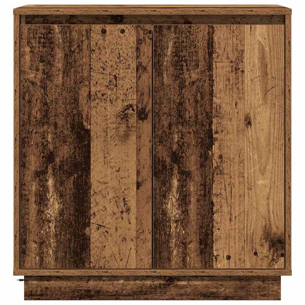 LED-Sideboard für Altholz 71 x 34,5 x 75 cm Holzwerkstoff