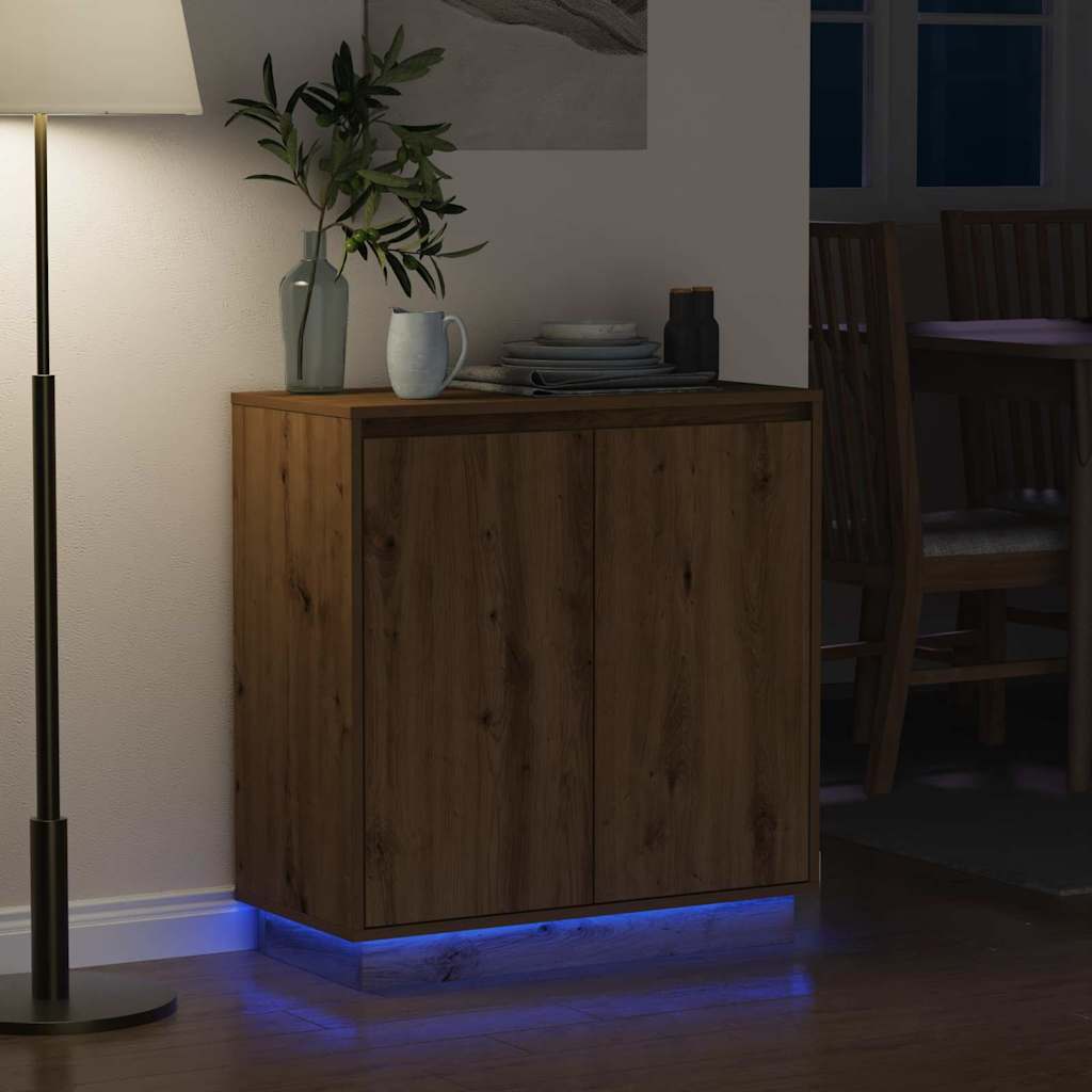 LED-Sideboard für Artisan-Eiche 71 x 34,5 x 75 cm