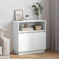 LED-Sideboard Weiß 71 x 34,5 x 75 cm Holzwerkstoff