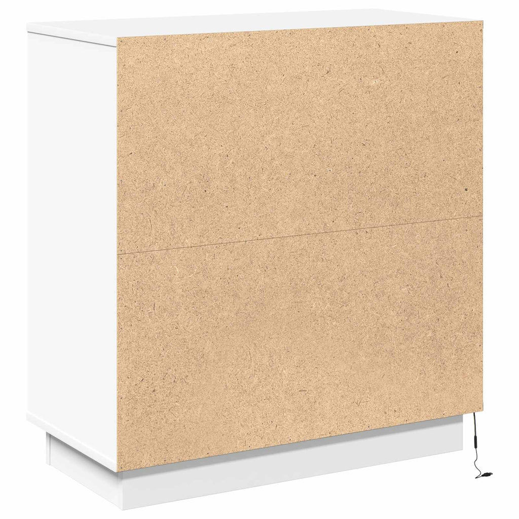 LED-Sideboard Weiß 71 x 34,5 x 75 cm Holzwerkstoff