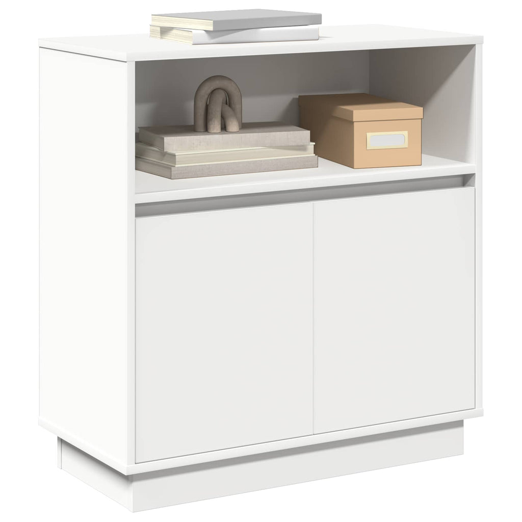 LED-Sideboard Weiß 71 x 34,5 x 75 cm Holzwerkstoff