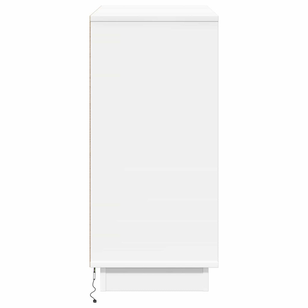 LED-Sideboard Weiß 71 x 34,5 x 75 cm Holzwerkstoff