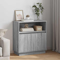LED-Sideboard Graues Sonoma 71 x 34,5 x 75 cm Holzwerkstoff