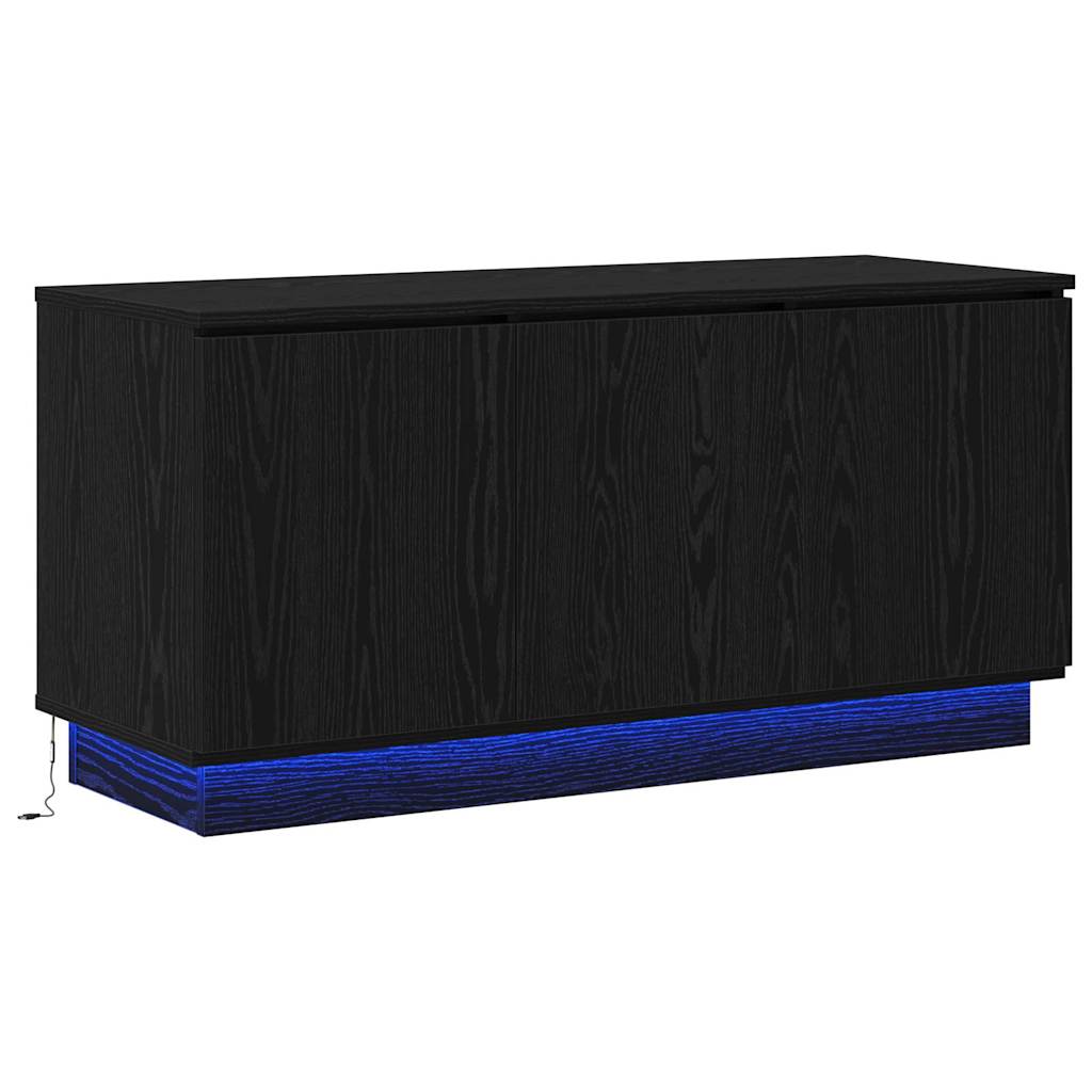 TV-Schränk Schwarz Eichen-Optik 100 x 38 x 49 cm Holzwerkstoff