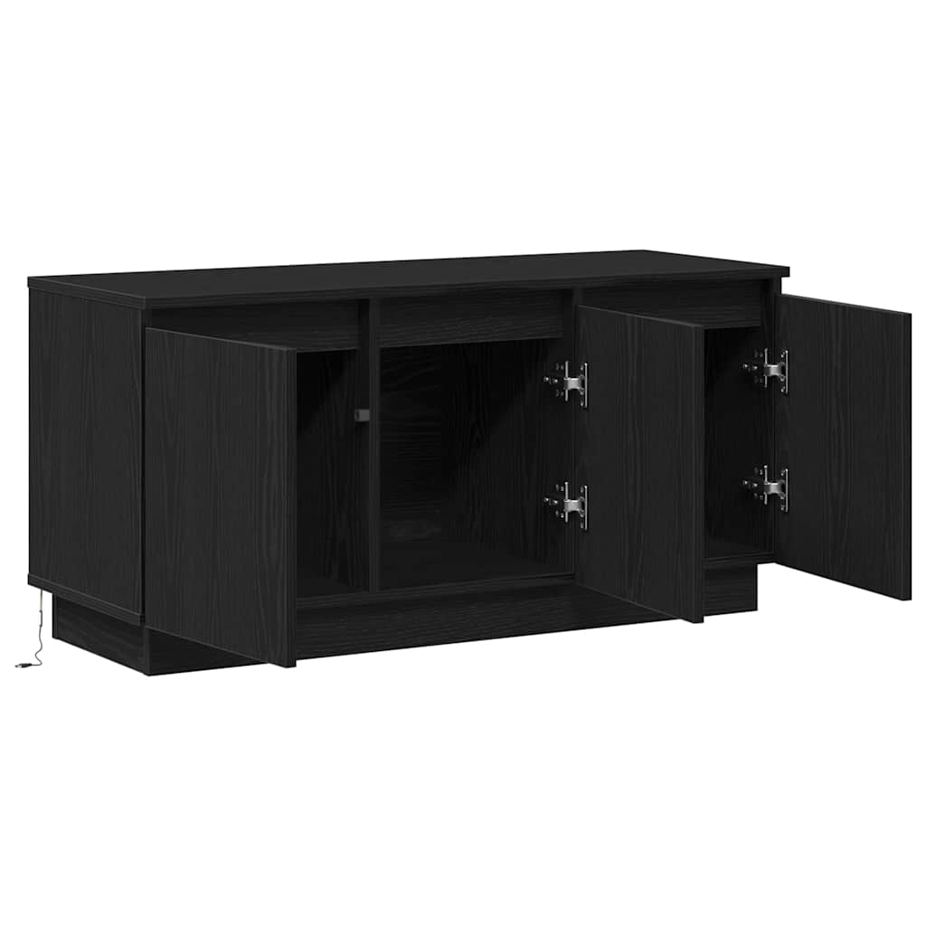 TV-Schränk Schwarz Eichen-Optik 100 x 38 x 49 cm Holzwerkstoff