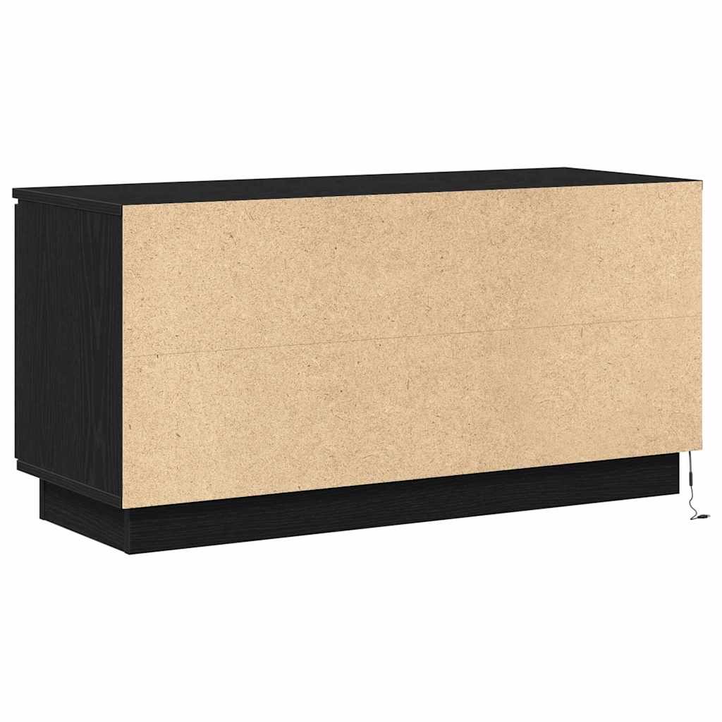 TV-Schränk Schwarz Eichen-Optik 100 x 38 x 49 cm Holzwerkstoff