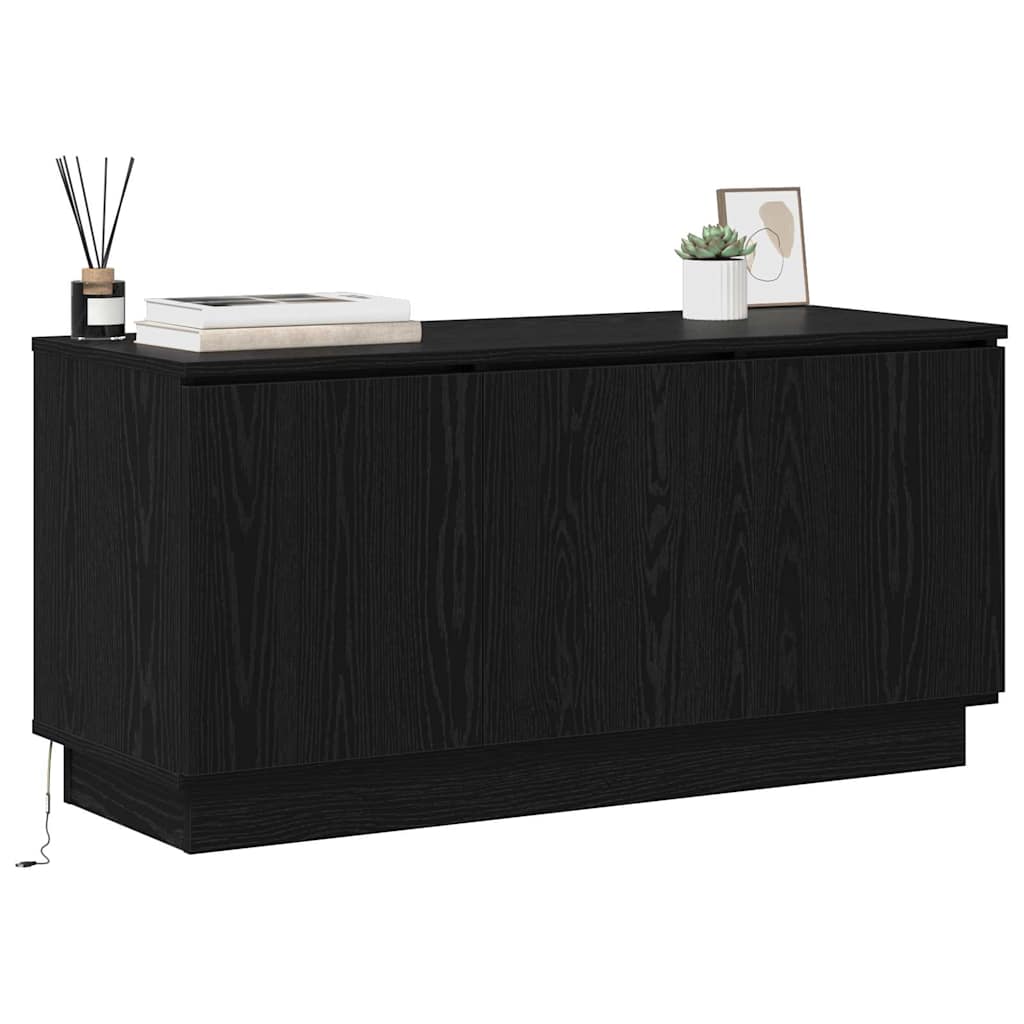 TV-Schränk Schwarz Eichen-Optik 100 x 38 x 49 cm Holzwerkstoff