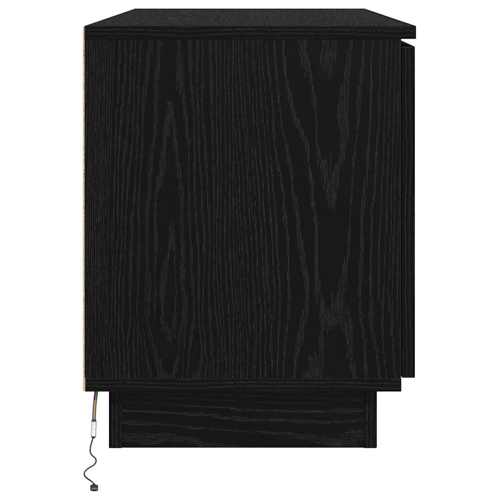 TV-Schränk Schwarz Eichen-Optik 100 x 38 x 49 cm Holzwerkstoff