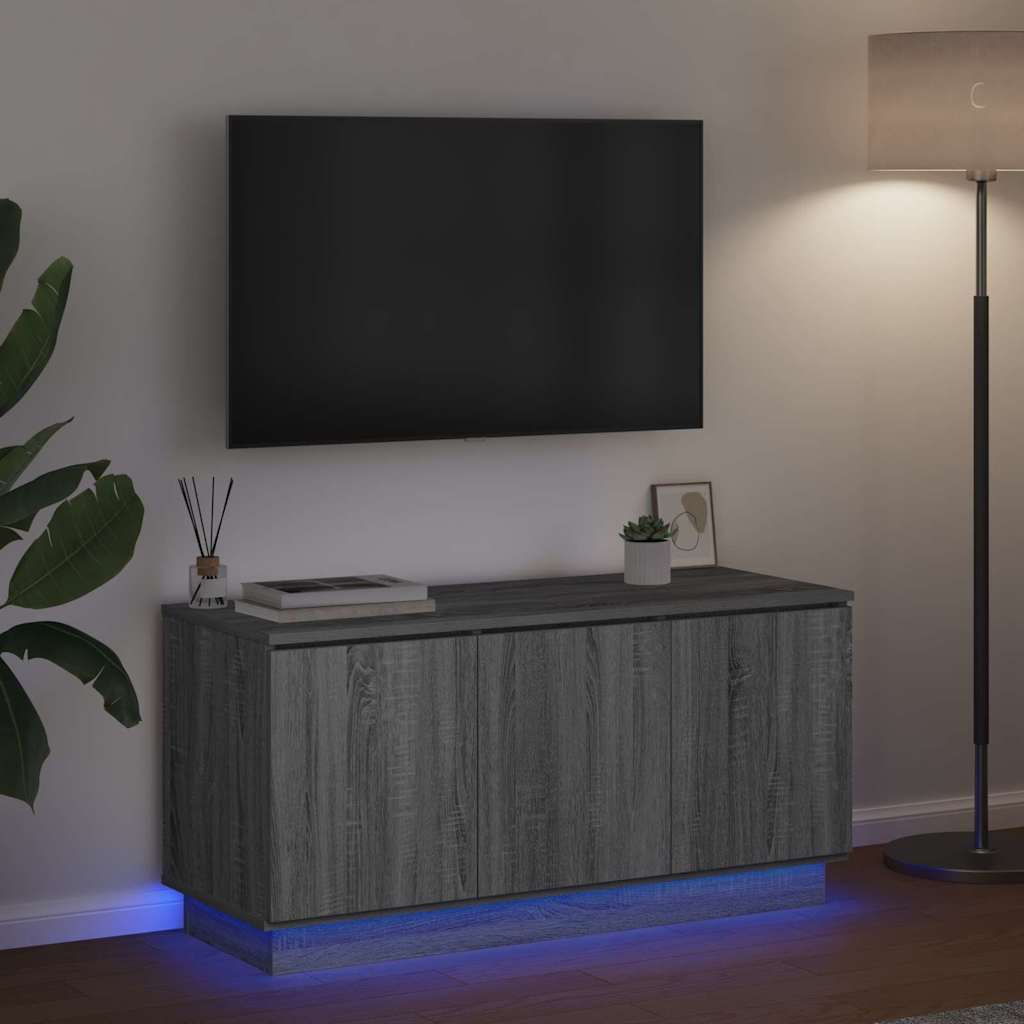 TV-Schränk Graues Sonoma 100 x 38 x 49 cm Holzwerkstoff