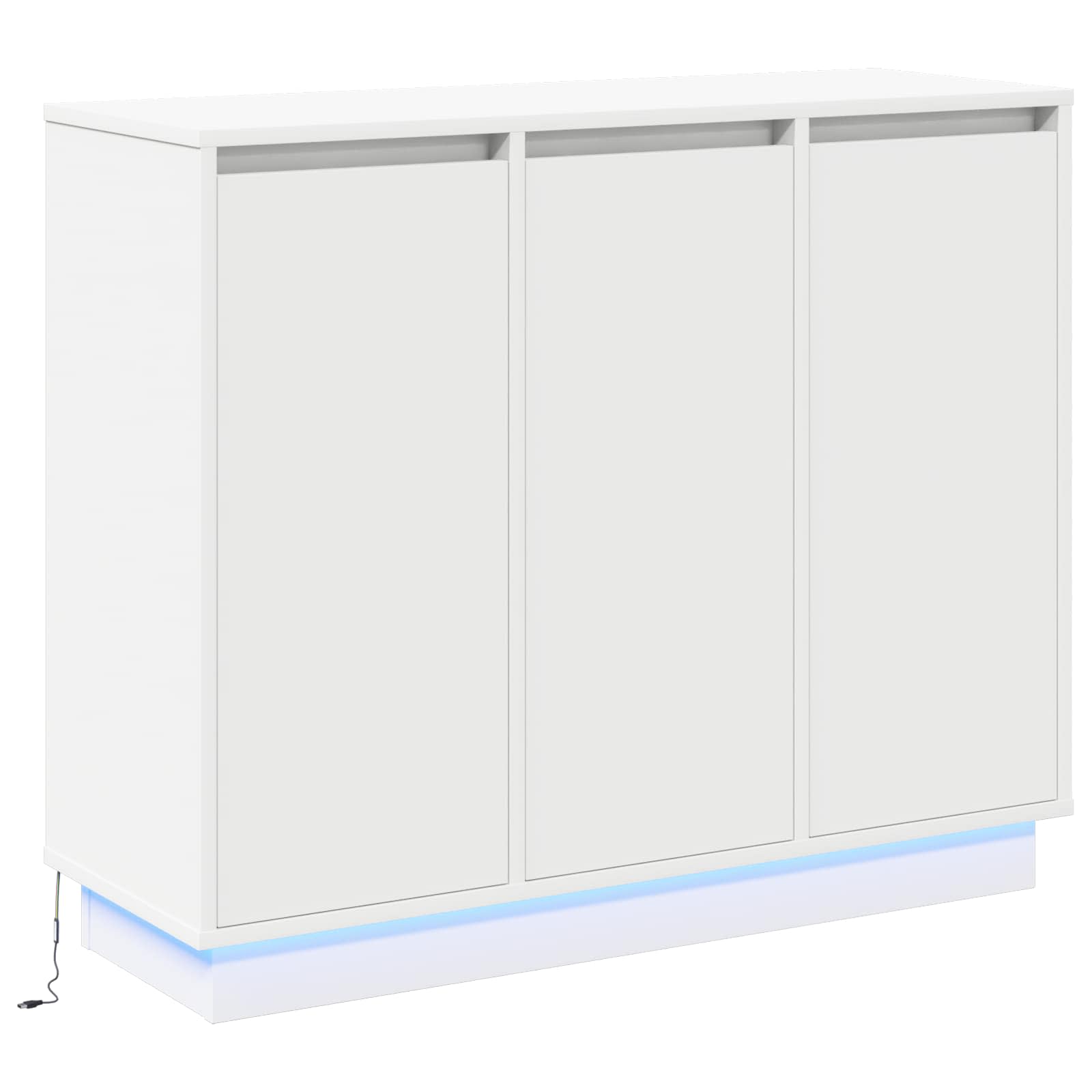 LED-Sideboard Weiß 90 x 32 x 75 cm Holzwerkstoff