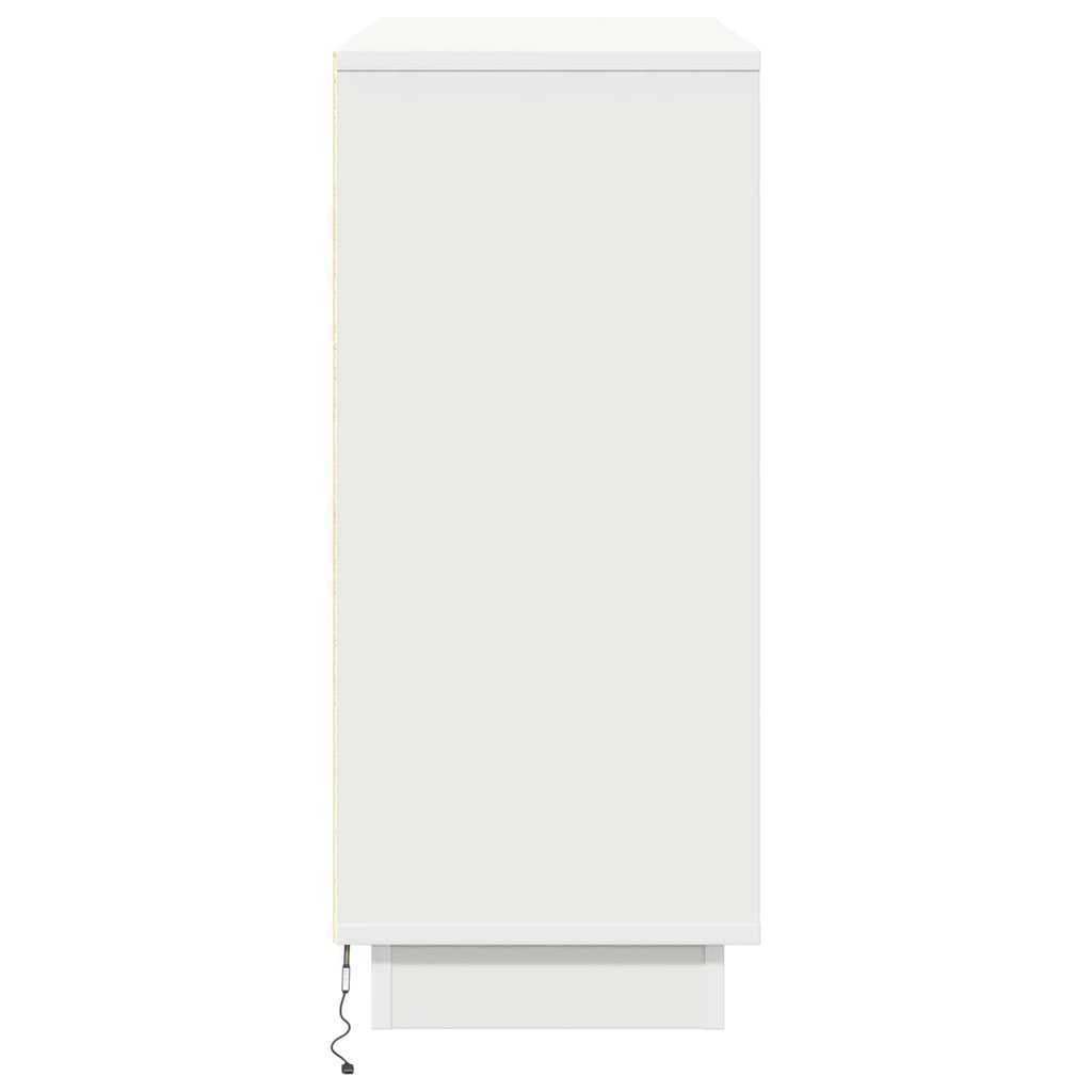 LED-Sideboard Weiß 90 x 32 x 75 cm Holzwerkstoff