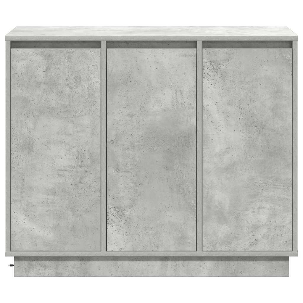 LED-Sideboard Beton Grau 90 x 32 x 75 cm Holzwerkstoff