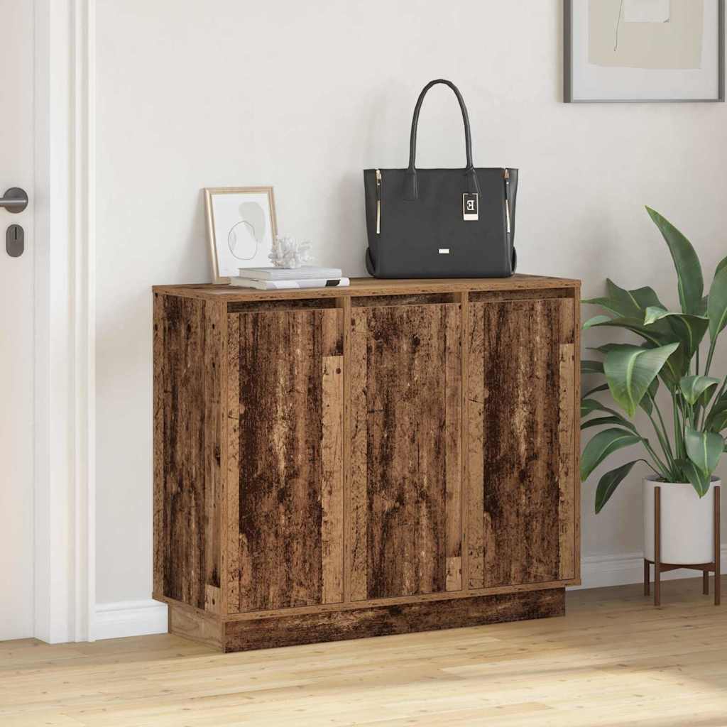 LED-Sideboard Altholz 90 x 32 x 75 cm Holzwerkstoff