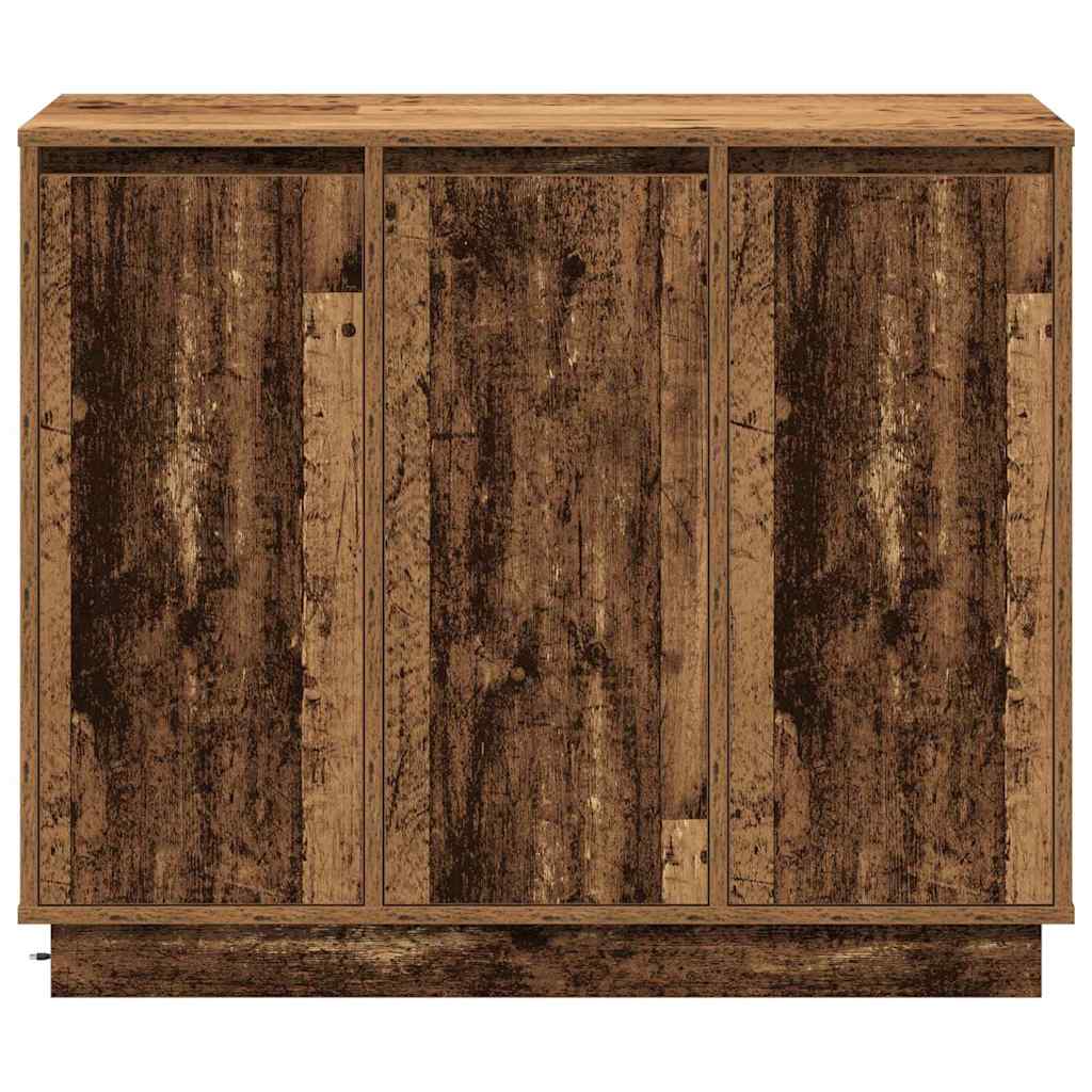 LED-Sideboard Altholz 90 x 32 x 75 cm Holzwerkstoff