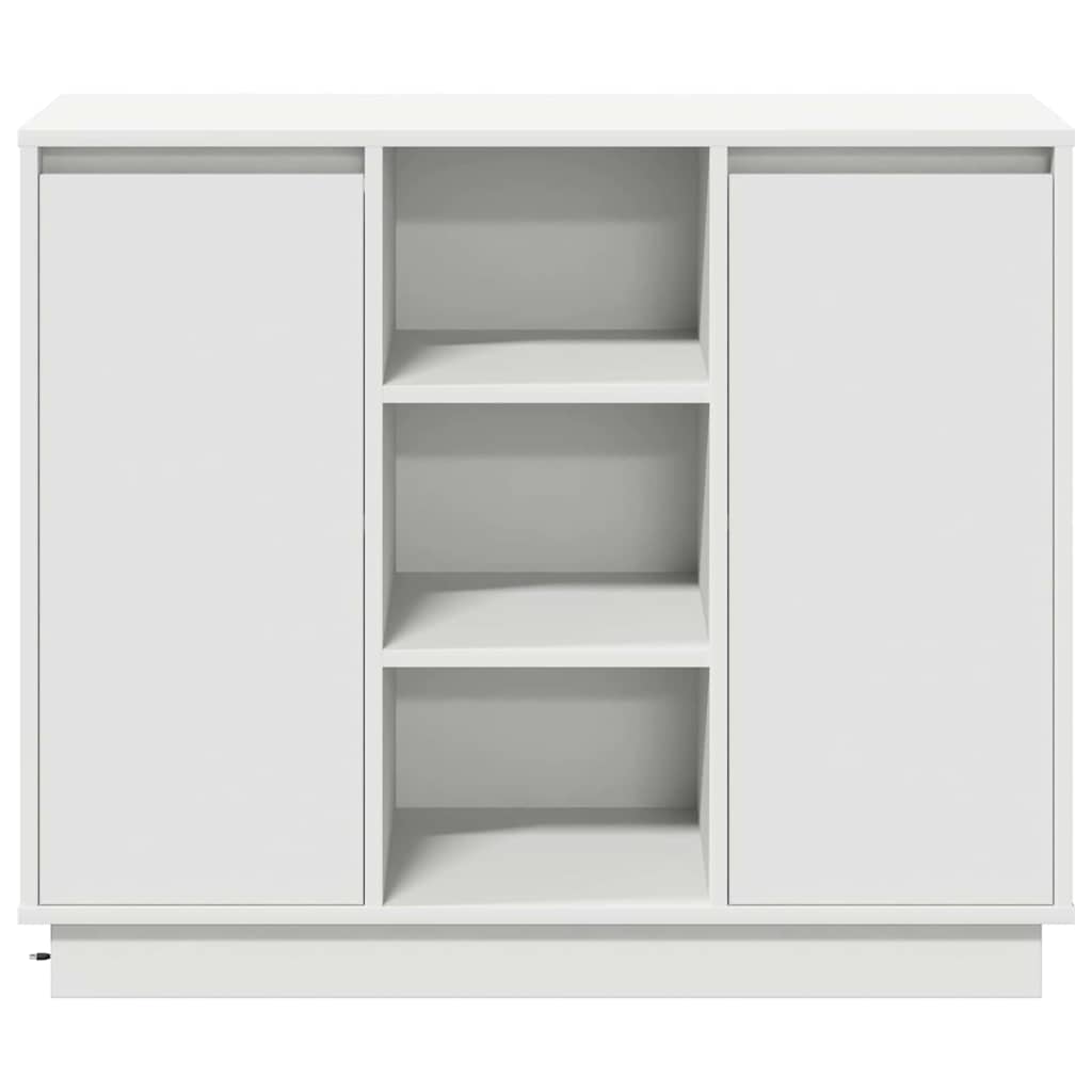 LED-Sideboard Weiß 90 x 32 x 75 cm Holzwerkstoff