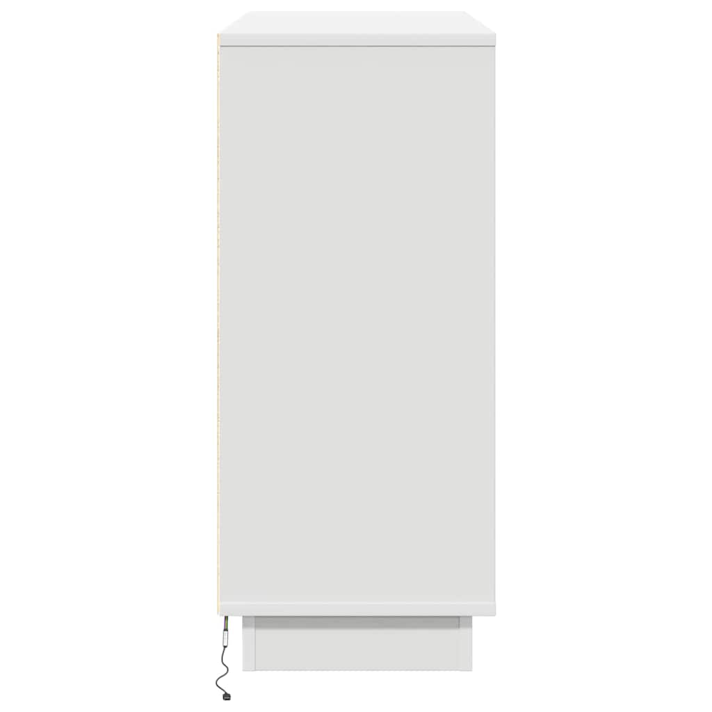 LED-Sideboard Weiß 90 x 32 x 75 cm Holzwerkstoff