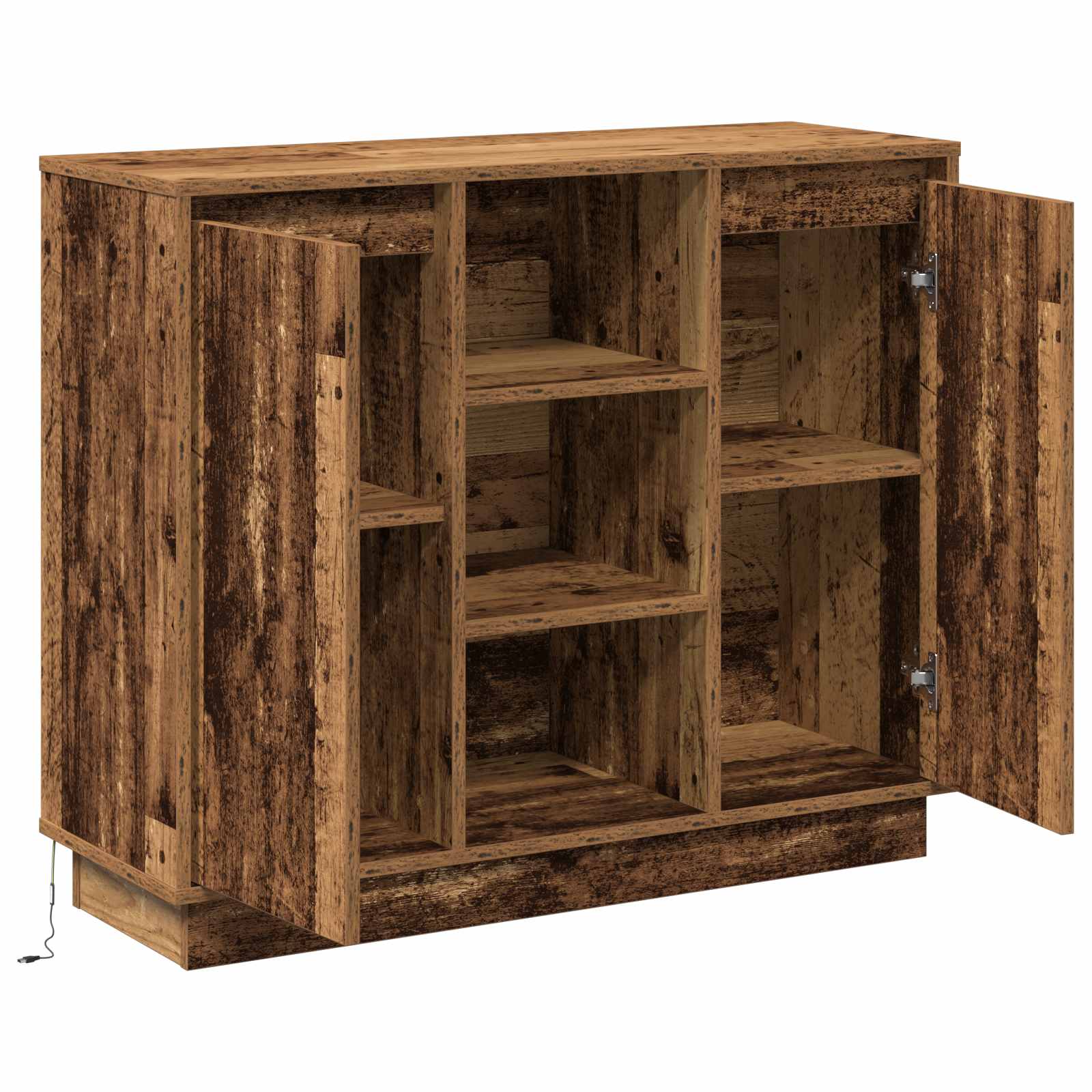 LED-Sideboard Altholz 90 x 32 x 75 cm Holzwerkstoff