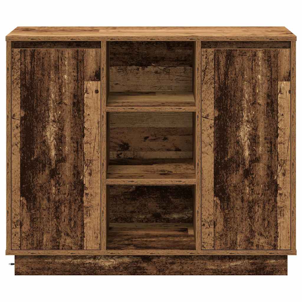 LED-Sideboard Altholz 90 x 32 x 75 cm Holzwerkstoff