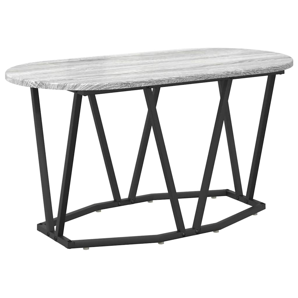 Couchtisch Grau 80 x 40 x 40.5 cm Sperrholz und Metall