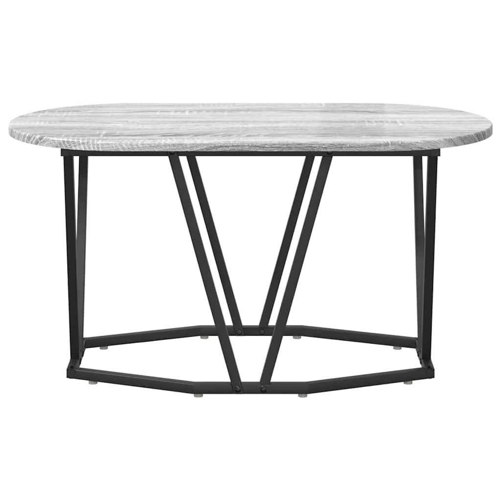 Couchtisch Grau 80 x 40 x 40.5 cm Sperrholz und Metall