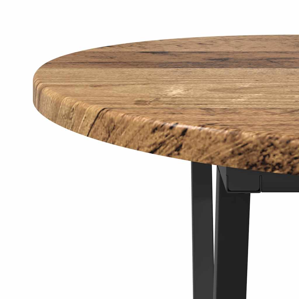 Couchtisch Altholz 80 x 40 x 40.5 cm Sperrholz und Metall