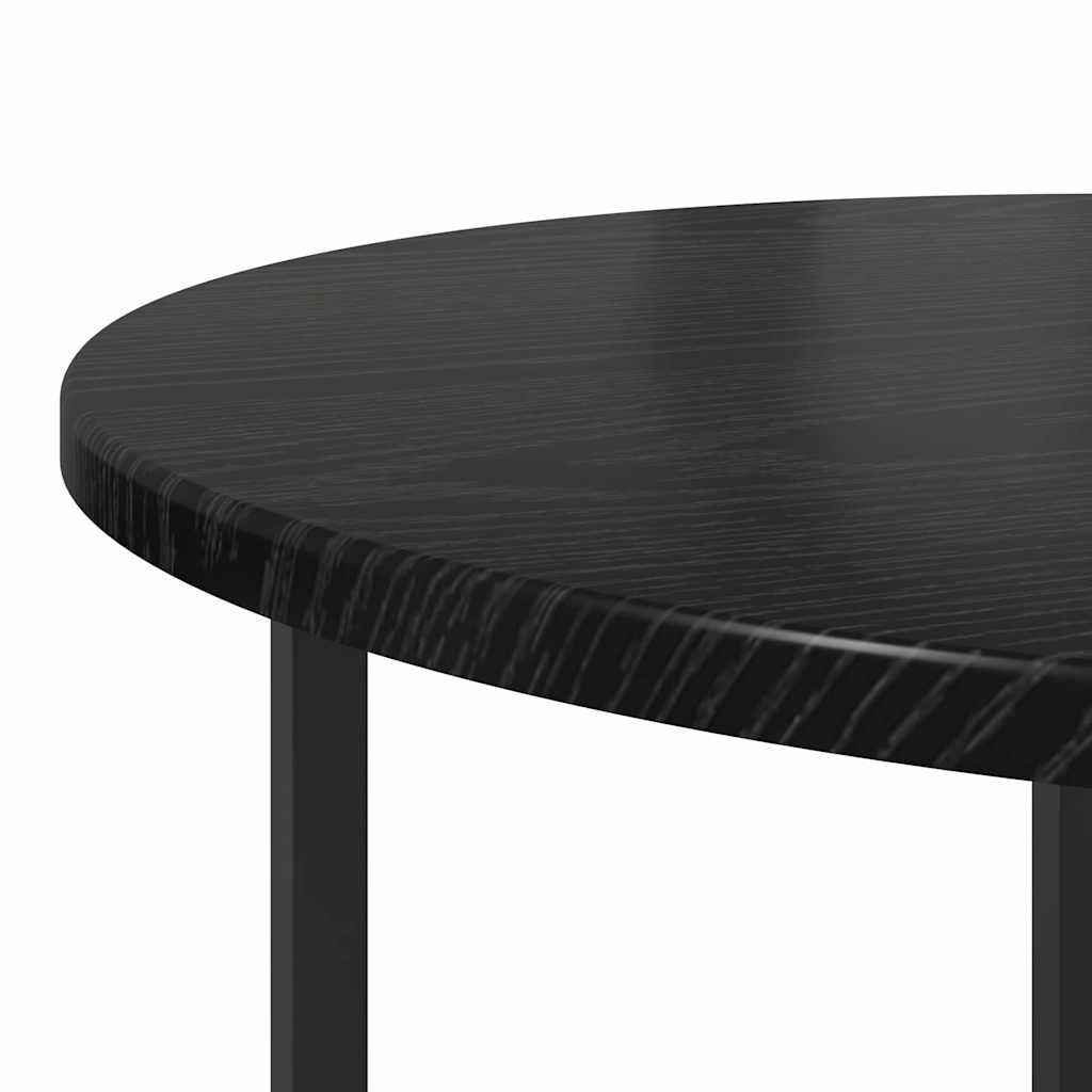 Beistelltisch-Set 2 pcs Schwarz Eichen-Optik