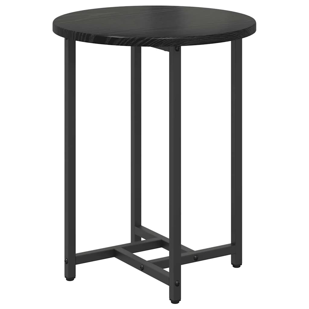 Beistelltisch-Set 2 pcs Schwarz Eichen-Optik
