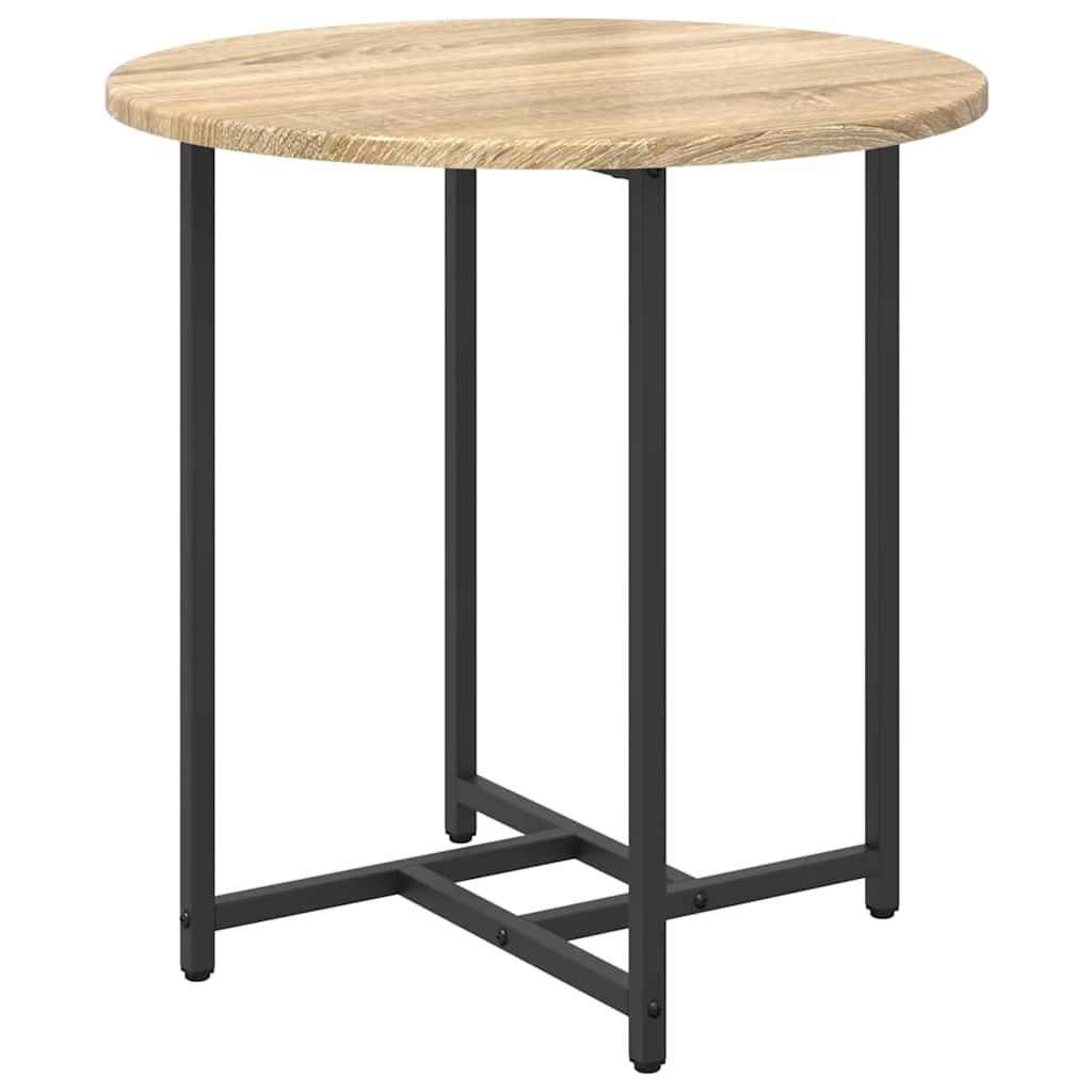 Beistelltisch-Set 2 pcs Sonoma Eiche und Schwarz