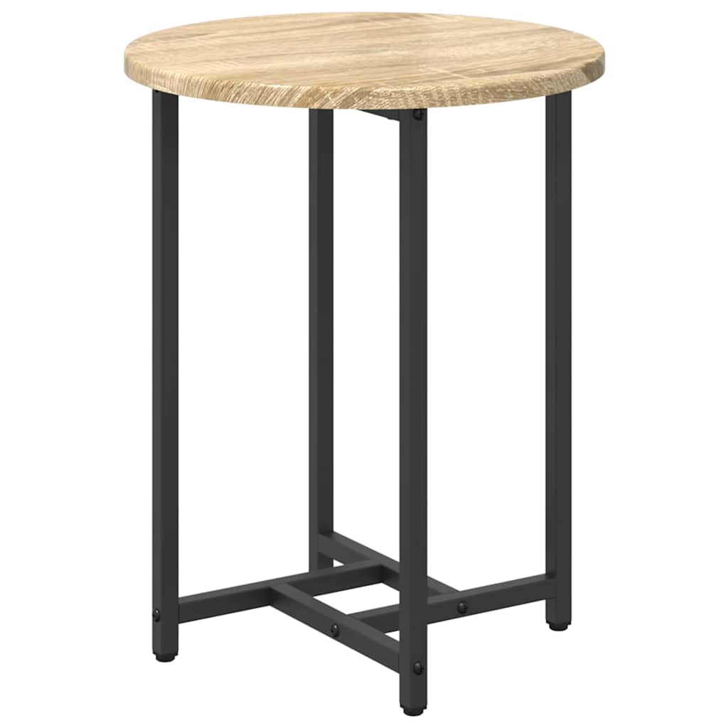 Beistelltisch-Set 2 pcs Sonoma Eiche und Schwarz