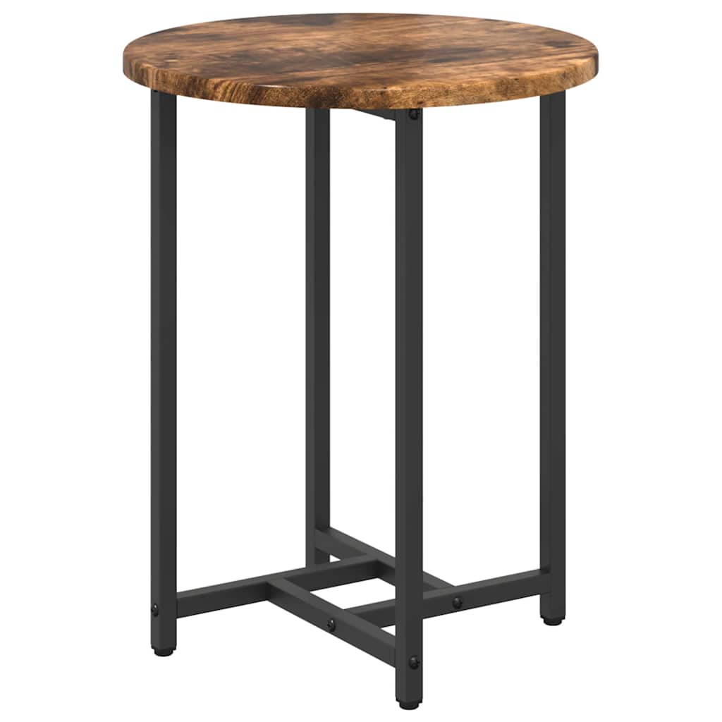 Beistelltisch-Set 2 pcs Geräucherte Eiche und Schwarz