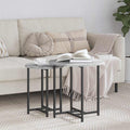 Beistelltisch-Set 2 pcs Grau Sonoma und Schwarz