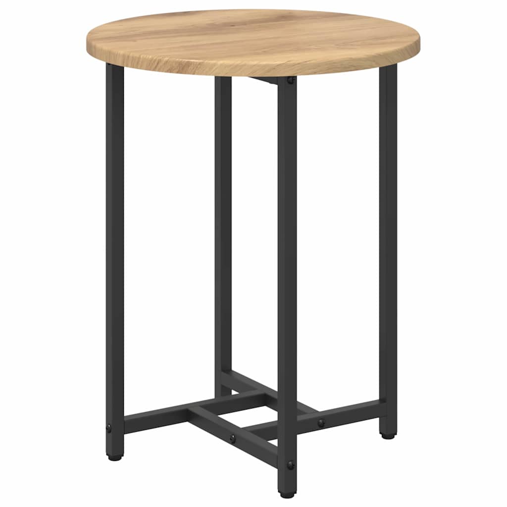 Beistelltisch-Set 2 pcs Artisan Eiche und Schwarz