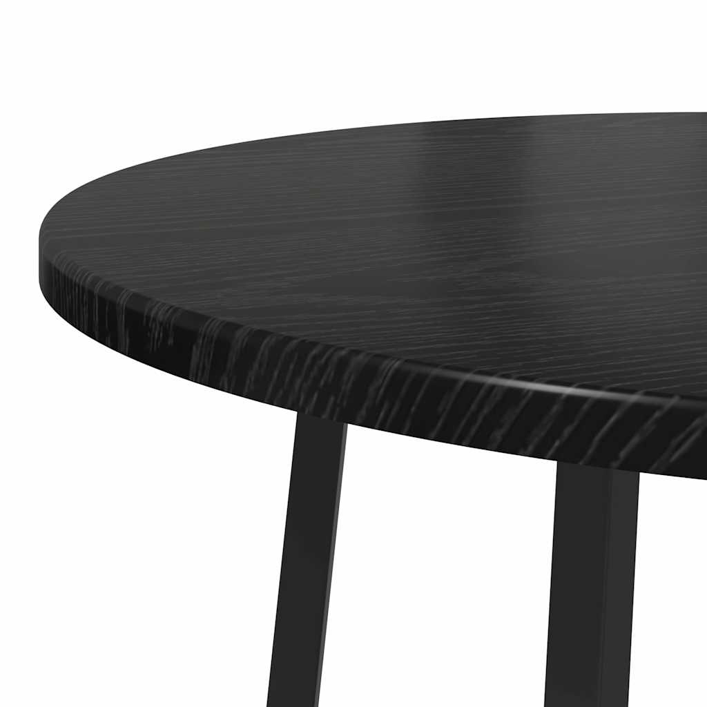 Beistelltisch-Set mit Regal 2 pcs Schwarz Eichen-Optik