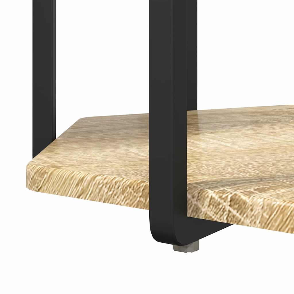 Beistelltisch-Set mit Regal 2 pcs Braun