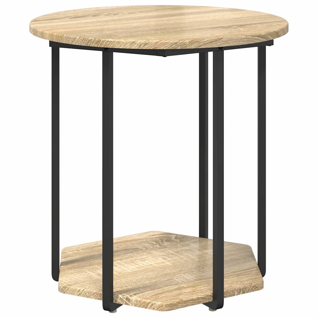Beistelltisch-Set mit Regal 2 pcs Braun