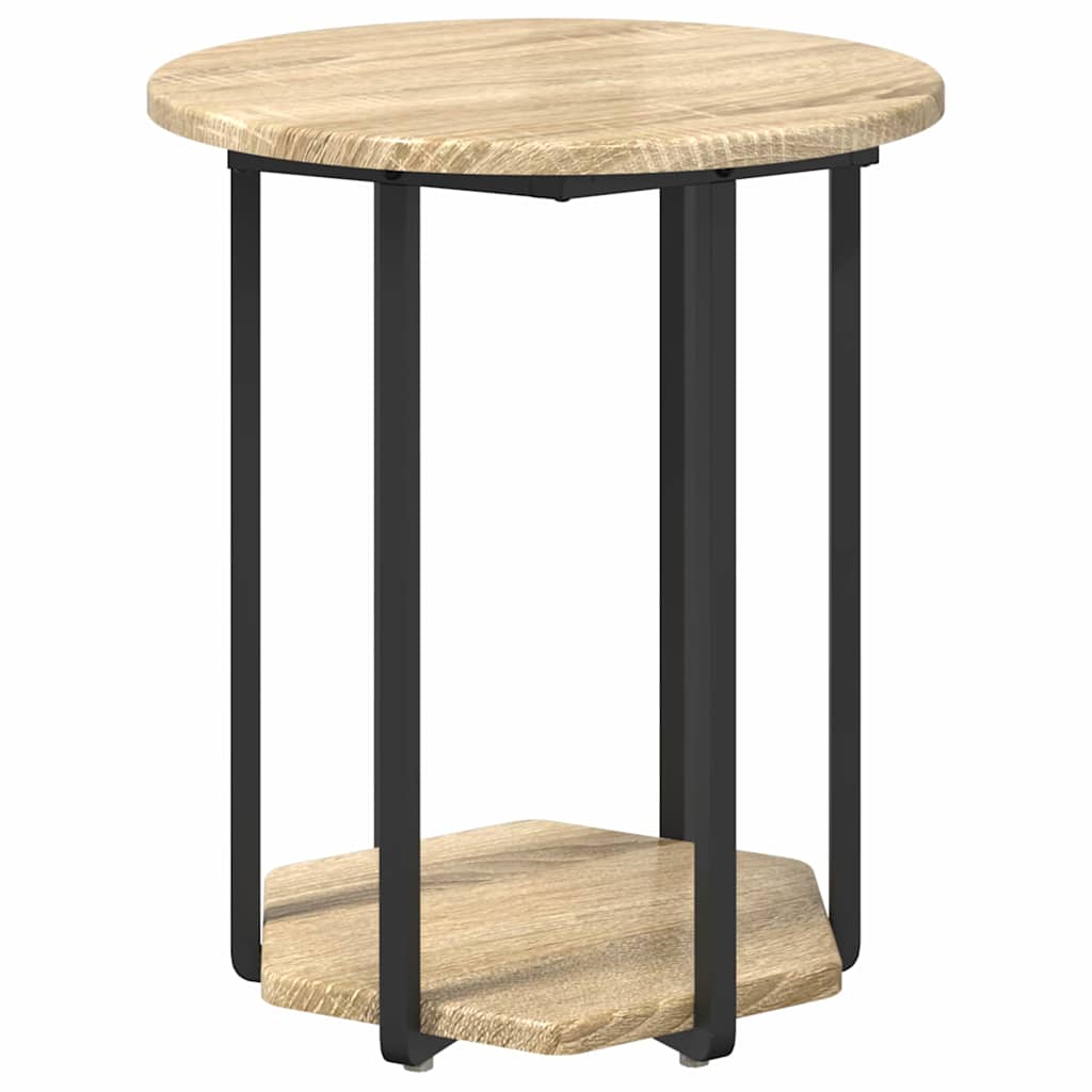 Beistelltisch-Set mit Regal 2 pcs Braun