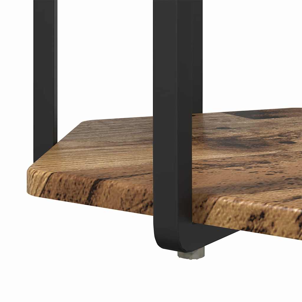 Beistelltisch-Set mit Regal 2 pcs Braun