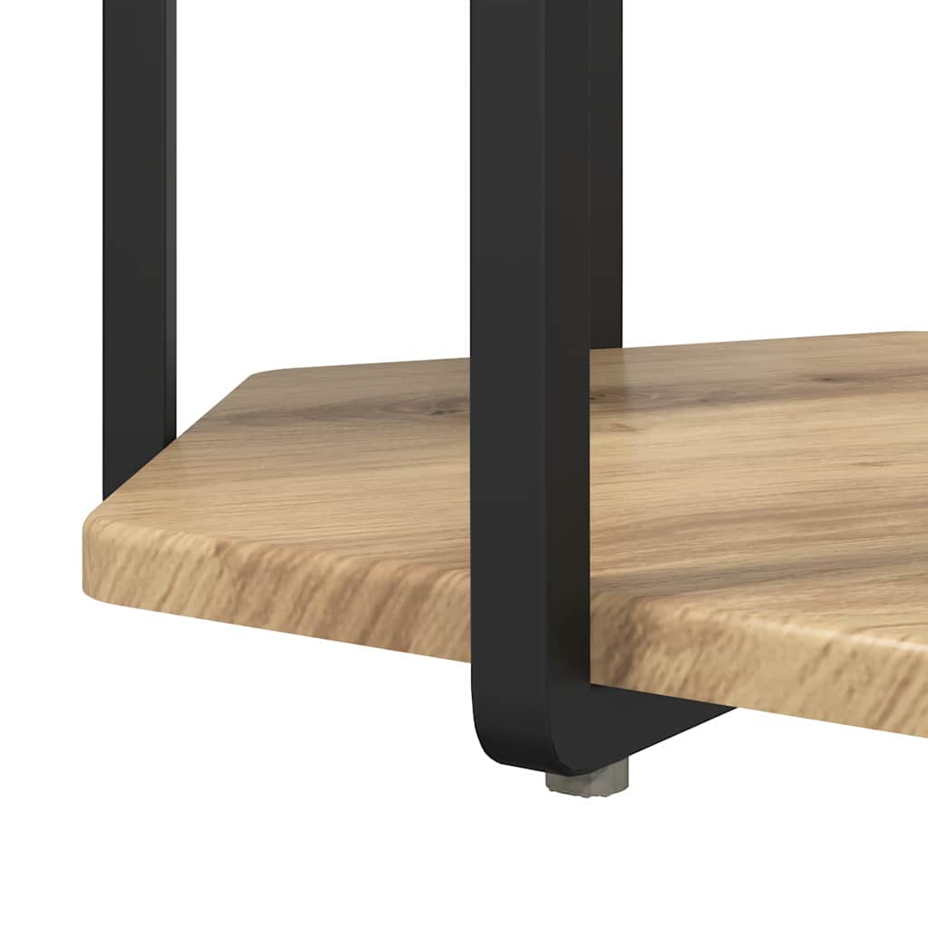 Beistelltisch-Set mit Regal 2 pcs Braun