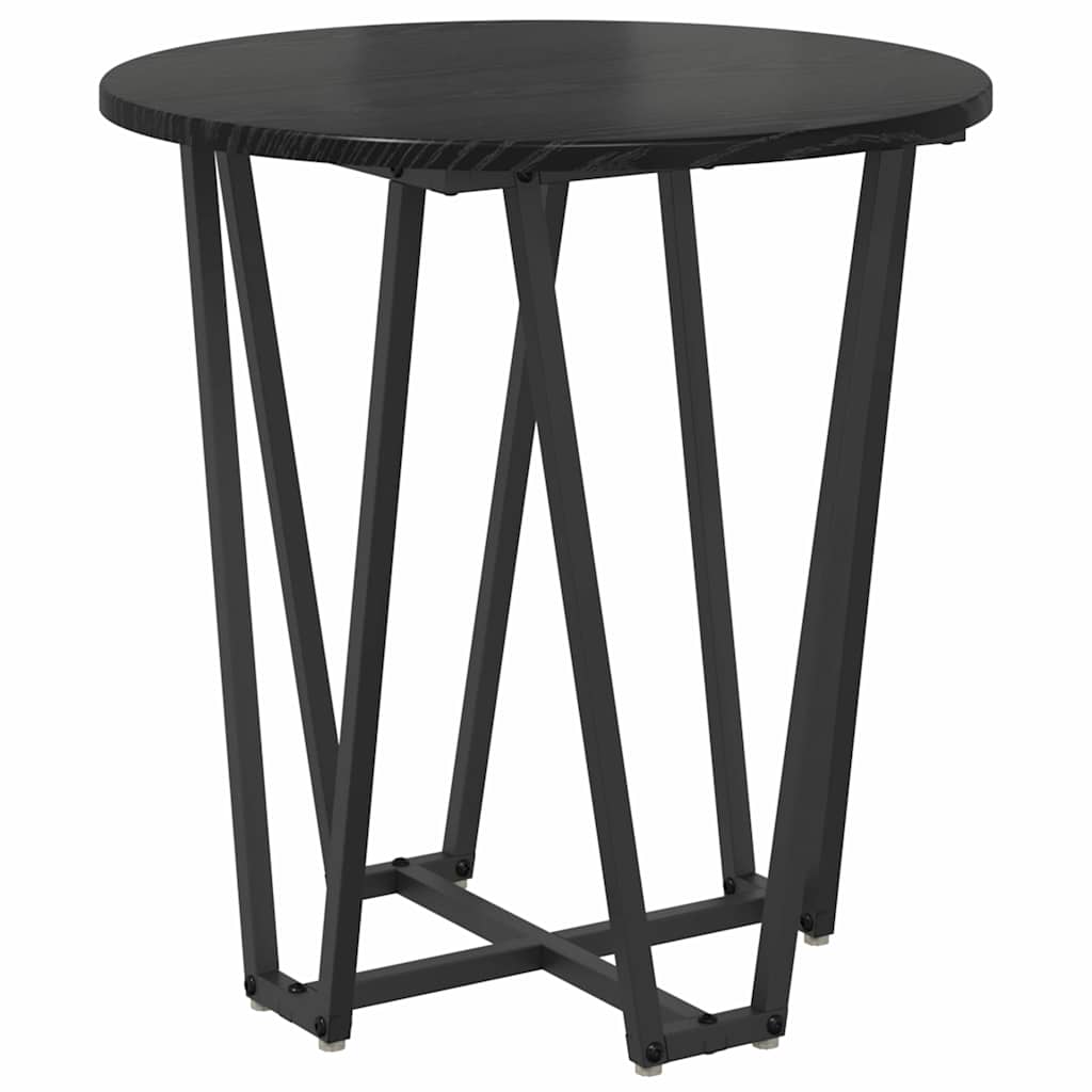 Beistelltisch-Set 2 pcs Schwarz Eichen-Optik