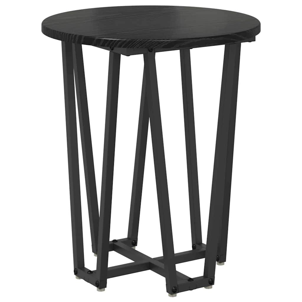 Beistelltisch-Set 2 pcs Schwarz Eichen-Optik