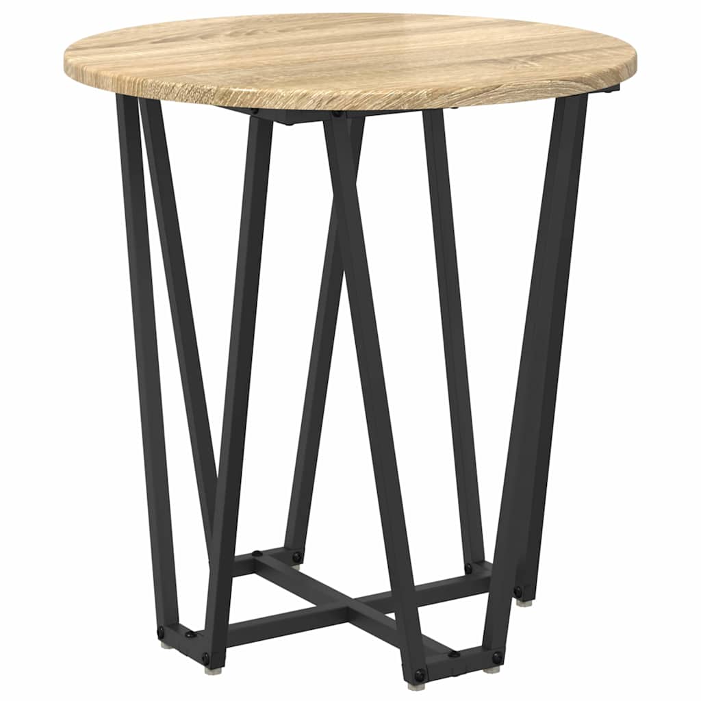Beistelltisch-Set 2 pcs Sonoma Eiche und Schwarz